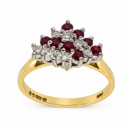 Pre Owned 18ct Ruby and Diamond Ring ZC40